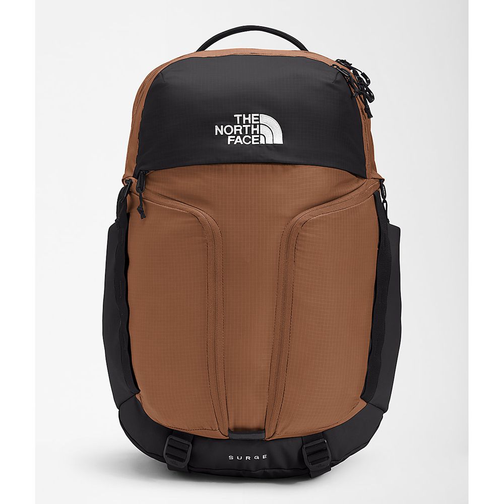 The North Face Backpacks Mens Australia - The North Face Surge Brown / Black (FSI-578419)